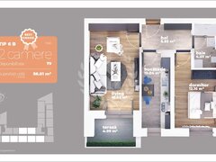 Titan, apartament 2 camere, decomandat, pret promotional